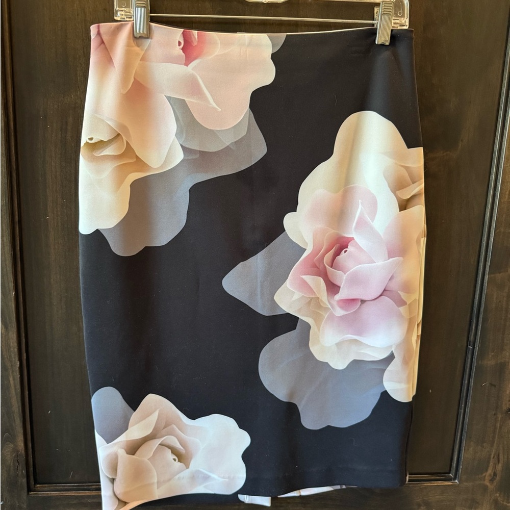 Ted Baker Floral Black and Pink Women's Skirt